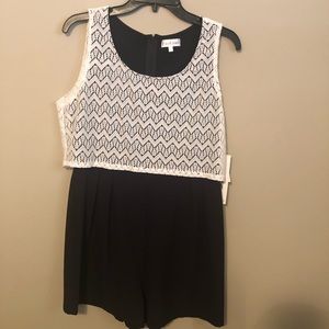 Black and white romper